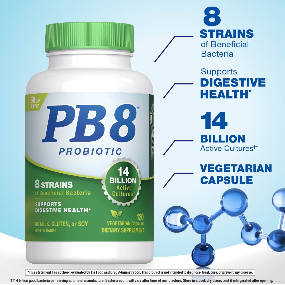 PB8™ Vegetarian Probiotic Supplement, 120 Vegetarian Capsules
