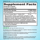 Supplement Facts panel for PB8 Probiotic with 14 Billion CFU in 120 Capsules.