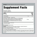 Supplement Facts label for PB8 14 Billion CFU Probiotic, 120 Capsules.