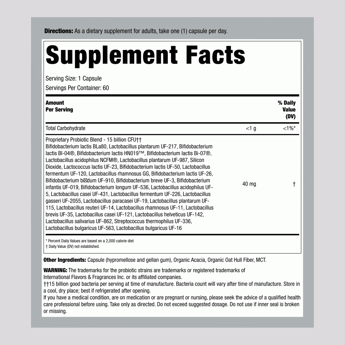 PB8™ Helps Support The Immune System* Probiotic Supplement, 60 Capsules